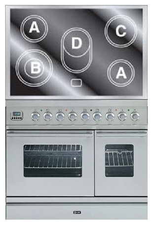 रसोई चूल्हा ILVE PDWE-90-MP Stainless-Steel तस्वीर, विशेषताएँ