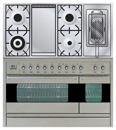 Кухонная плита ILVE PF-120FR-MP Stainless-Steel Фото, характеристики