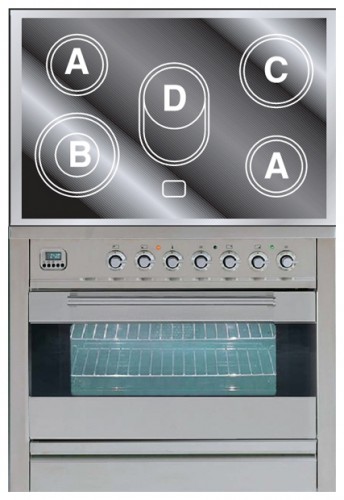 Кухонна плита ILVE PFE-90-MP Stainless-Steel фото, Характеристики