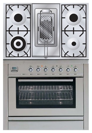 Kitchen Stove ILVE PL-90R-MP Stainless-Steel Photo, Characteristics