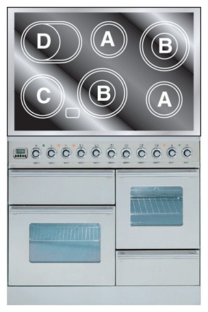 Estufa de la cocina ILVE PTWE-100-MP Stainless-Steel Foto, características