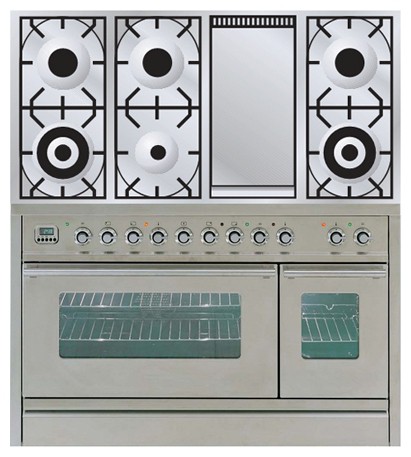 Kitchen Stove ILVE PW-120F-VG Stainless-Steel Photo, Characteristics