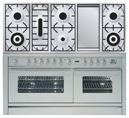 Kitchen Stove ILVE PW-150F-VG Stainless-Steel Photo, Characteristics