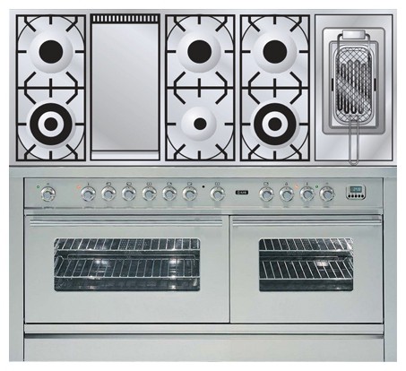 Kitchen Stove ILVE PW-150FR-VG Stainless-Steel Photo, Characteristics