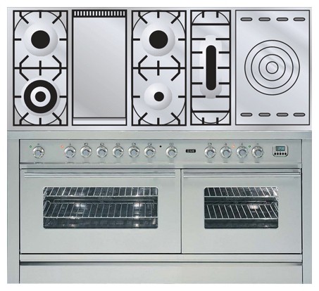 Kitchen Stove ILVE PW-150FS-VG Stainless-Steel Photo, Characteristics