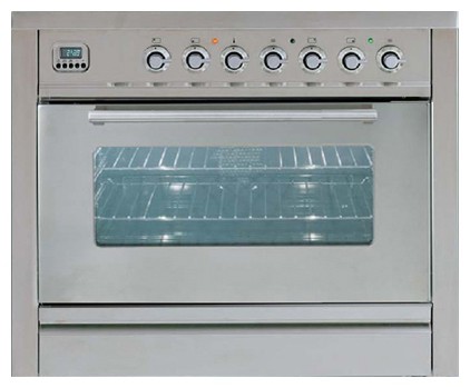 Kitchen Stove ILVE PW-90-VG Stainless-Steel Photo, Characteristics