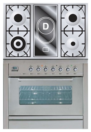 Kitchen Stove ILVE PW-90V-VG Stainless-Steel Photo, Characteristics
