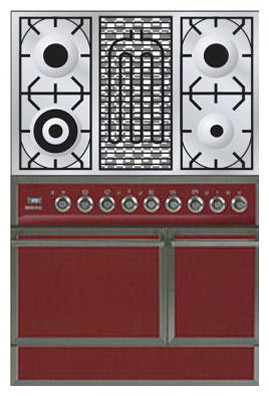 厨房炉灶 ILVE QDC-90B-MP Red 照片, 特点