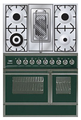 厨房炉灶 ILVE QDC-90RW-MP Green 照片, 特点