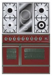 Kitchen Stove ILVE QDC-90VW-MP Red 90.00x87.00x60.00 cm