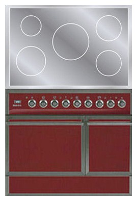 Kitchen Stove ILVE QDCI-90-MP Red Photo, Characteristics