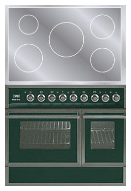 厨房炉灶 ILVE QDCI-90W-MP Green 照片, 特点