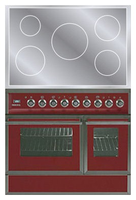 Kitchen Stove ILVE QDCI-90W-MP Red Photo, Characteristics