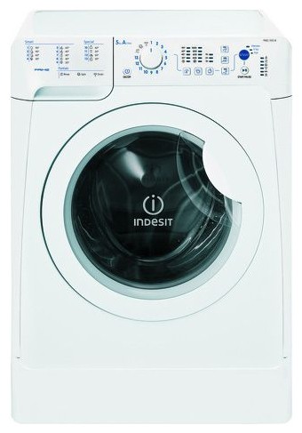 Tvättmaskin Indesit PWSC 5104 W Fil, egenskaper