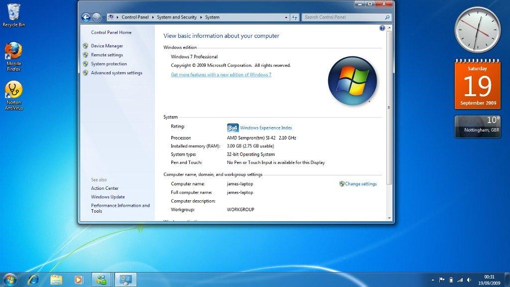 Windows 7 Professional OEM Key SP1, 23.72$