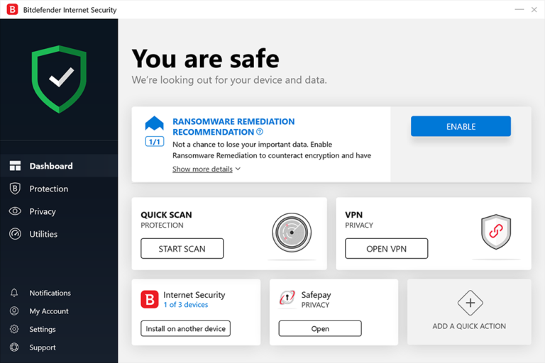 Bitdefender Total Security 2023 Trial Key (3 Months / 5 Devices), 2.14$