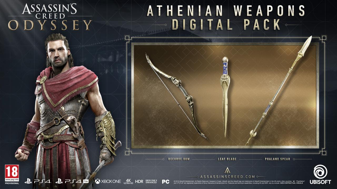 Assassin's Creed Odyssey - Athenian Weapons Pack DLC EU PS4 CD Key, 8.06$