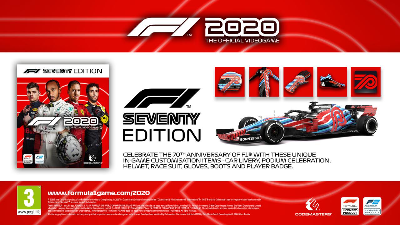 F1 2020 Seventy Edition DLC UK XBOX One / Xbox Series X|S CD Key, 5.64$