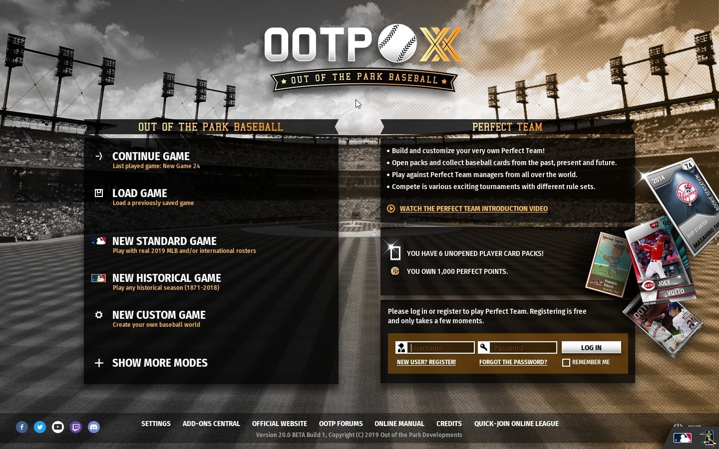 Out of the Park Baseball 20 Steam CD Key, 120.58$