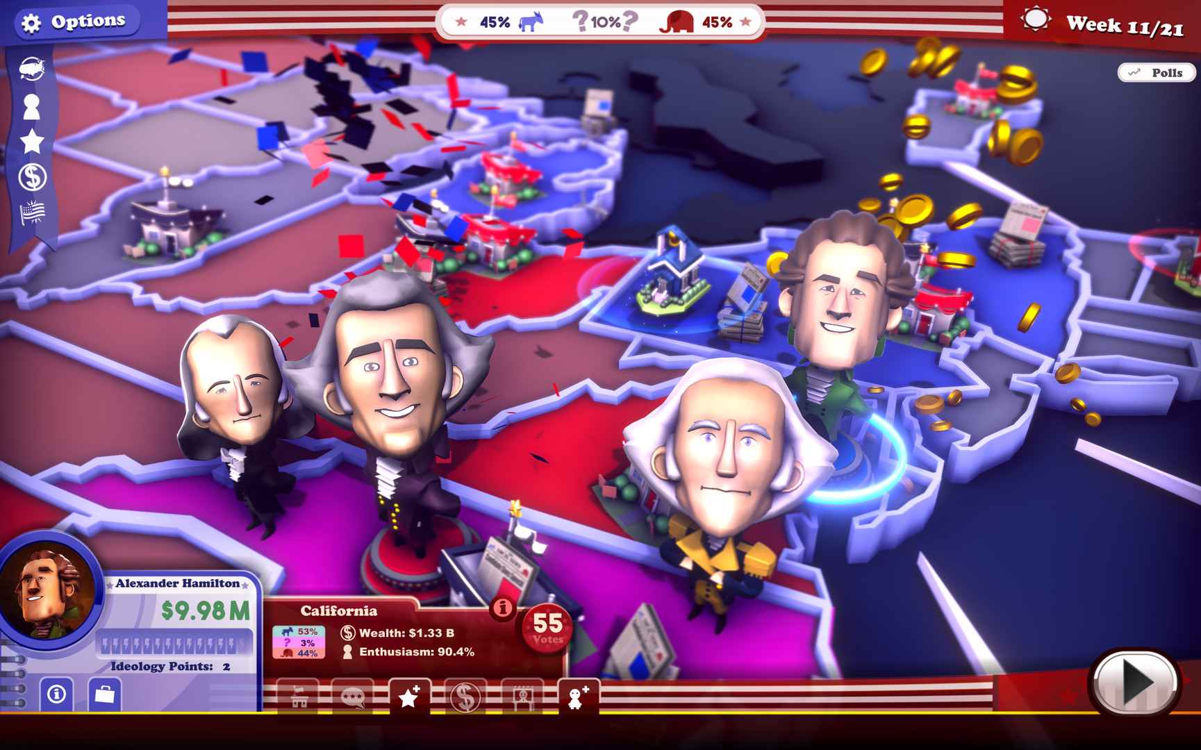The Political Machine 2020 - The Founding Fathers DLC Steam CD Key, 3.94$