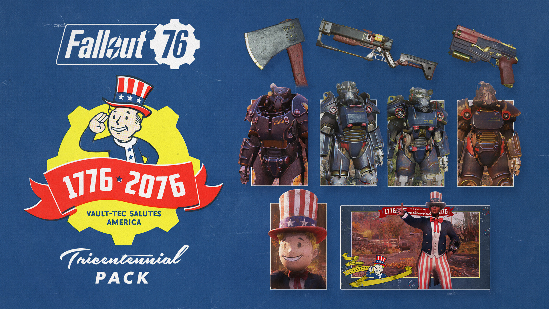 Fallout 76 - Tricentennial Pack DLC Steam CD Key, 5.65$