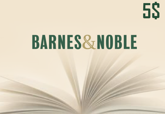 Barnes and Noble $5 Gift Card US, 3.38$