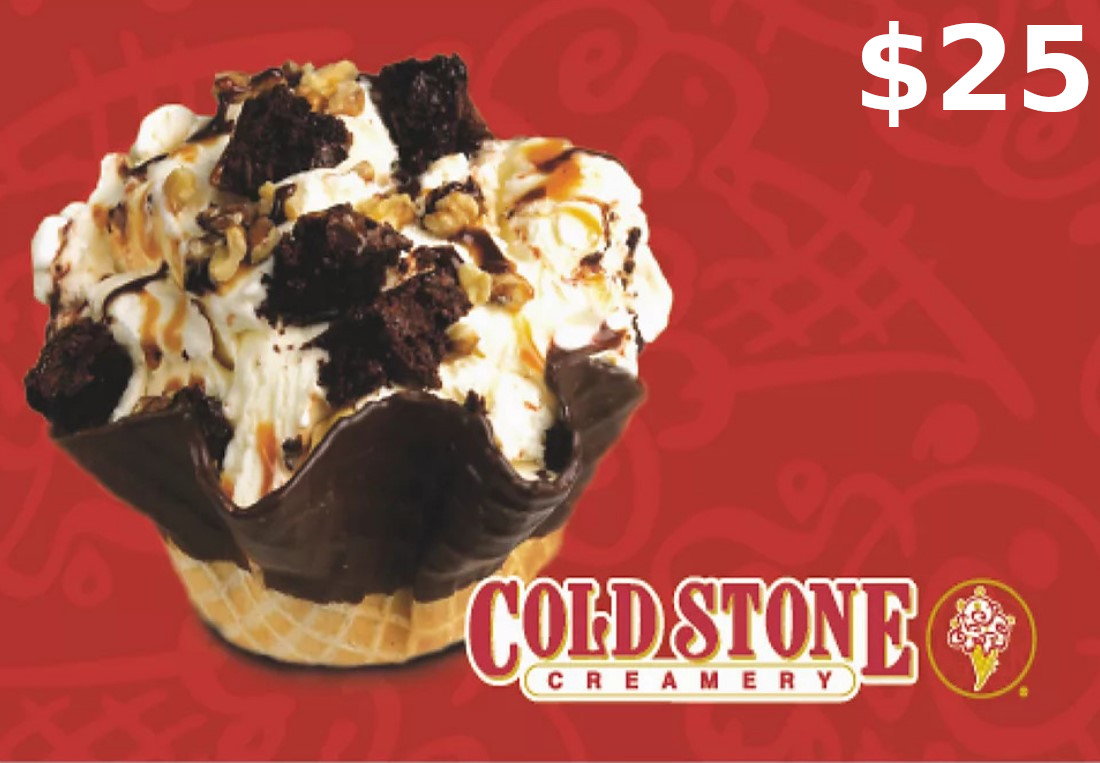 Cold Stone Creamer $25 Gift Card US, 16.95$