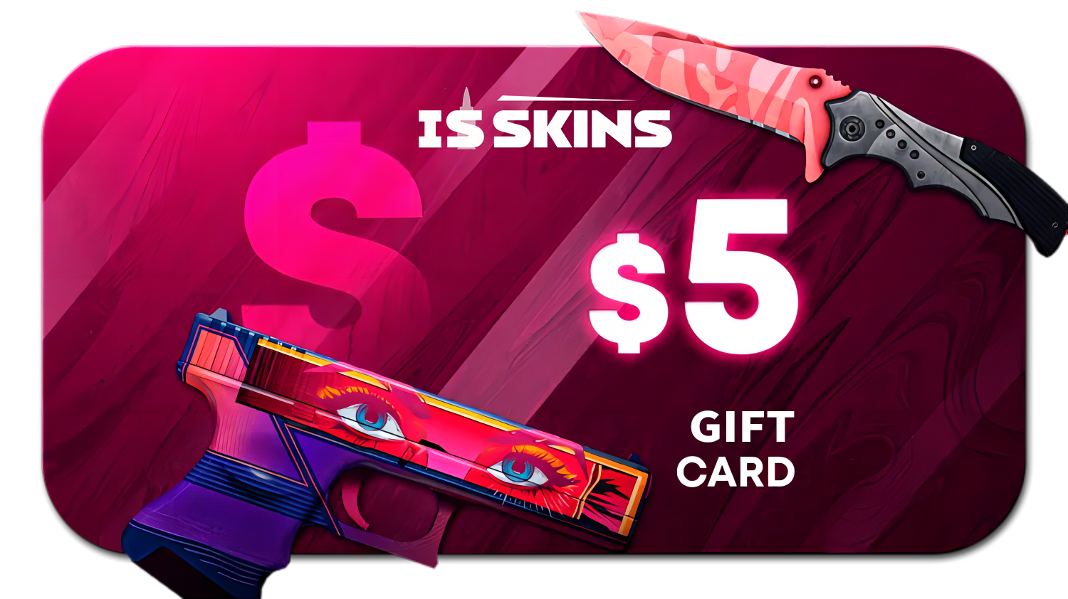 ISSKINS $5 Gift Card, 5.29$