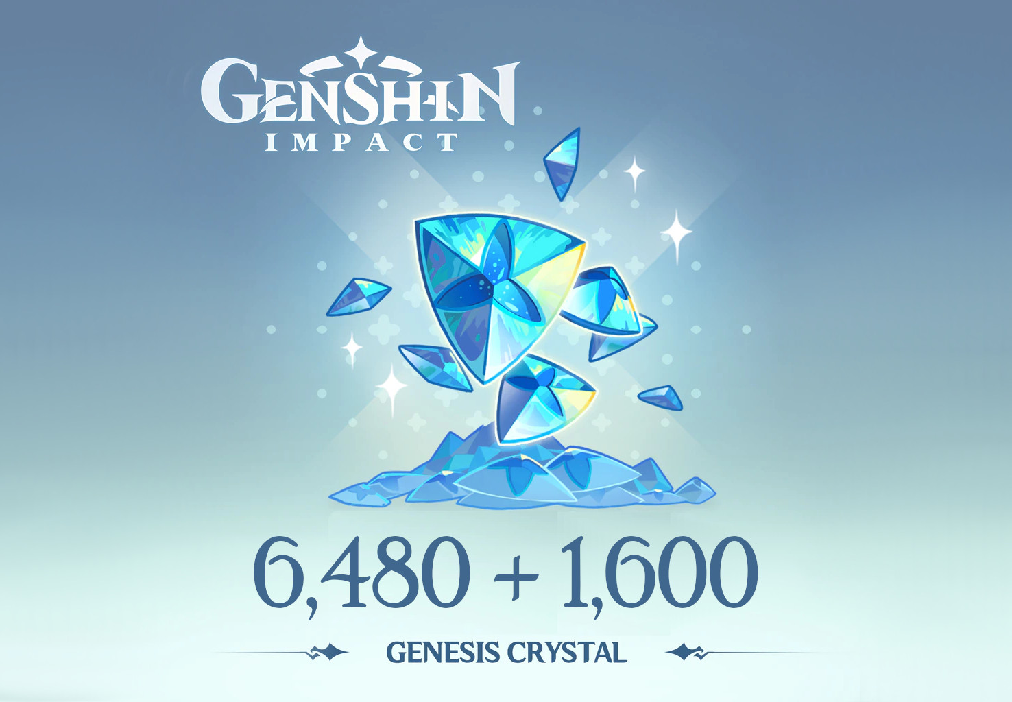 Genshin Impact - 6,480 + 1,600 Genesis Crystals Reidos Voucher, 107.29$
