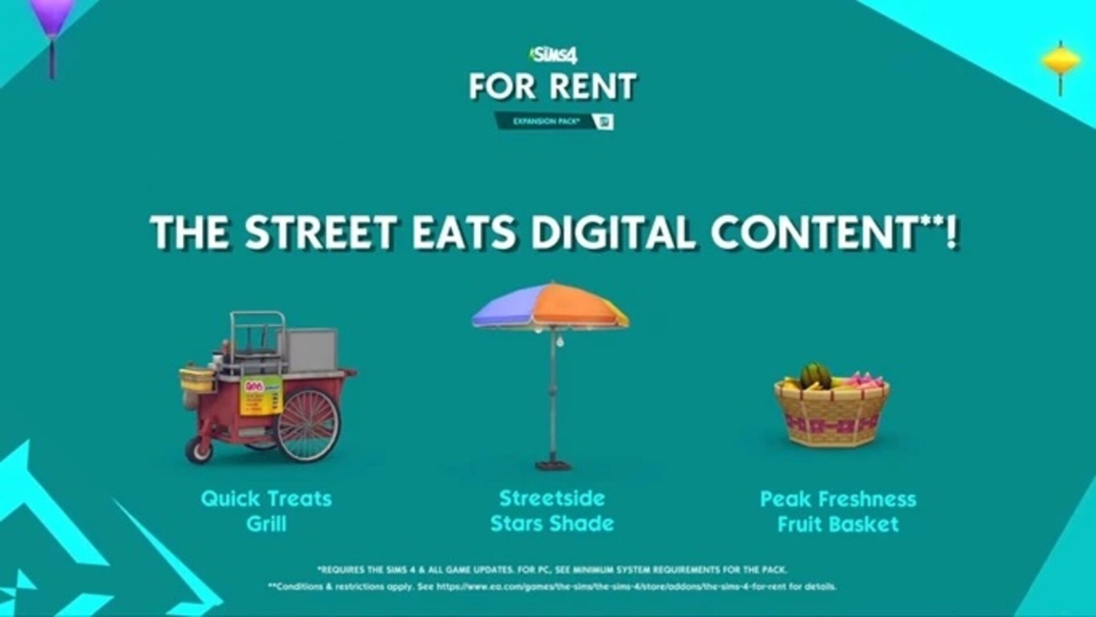 The Sims 4 - For Rent: Street Eats Digital Content DLC Origin CD Key, 1.57$