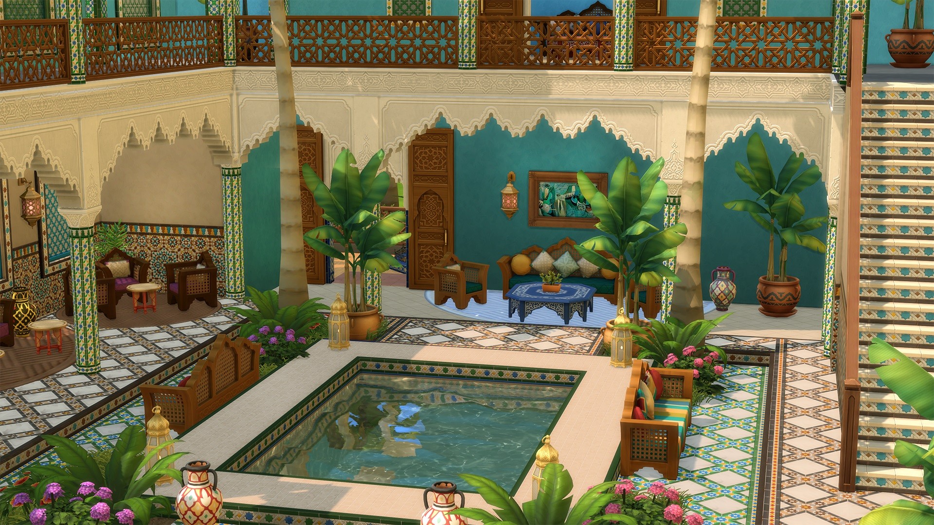 The Sims 4 - Courtyard Oasis Kit DLC Origin CD Key, 5.28$