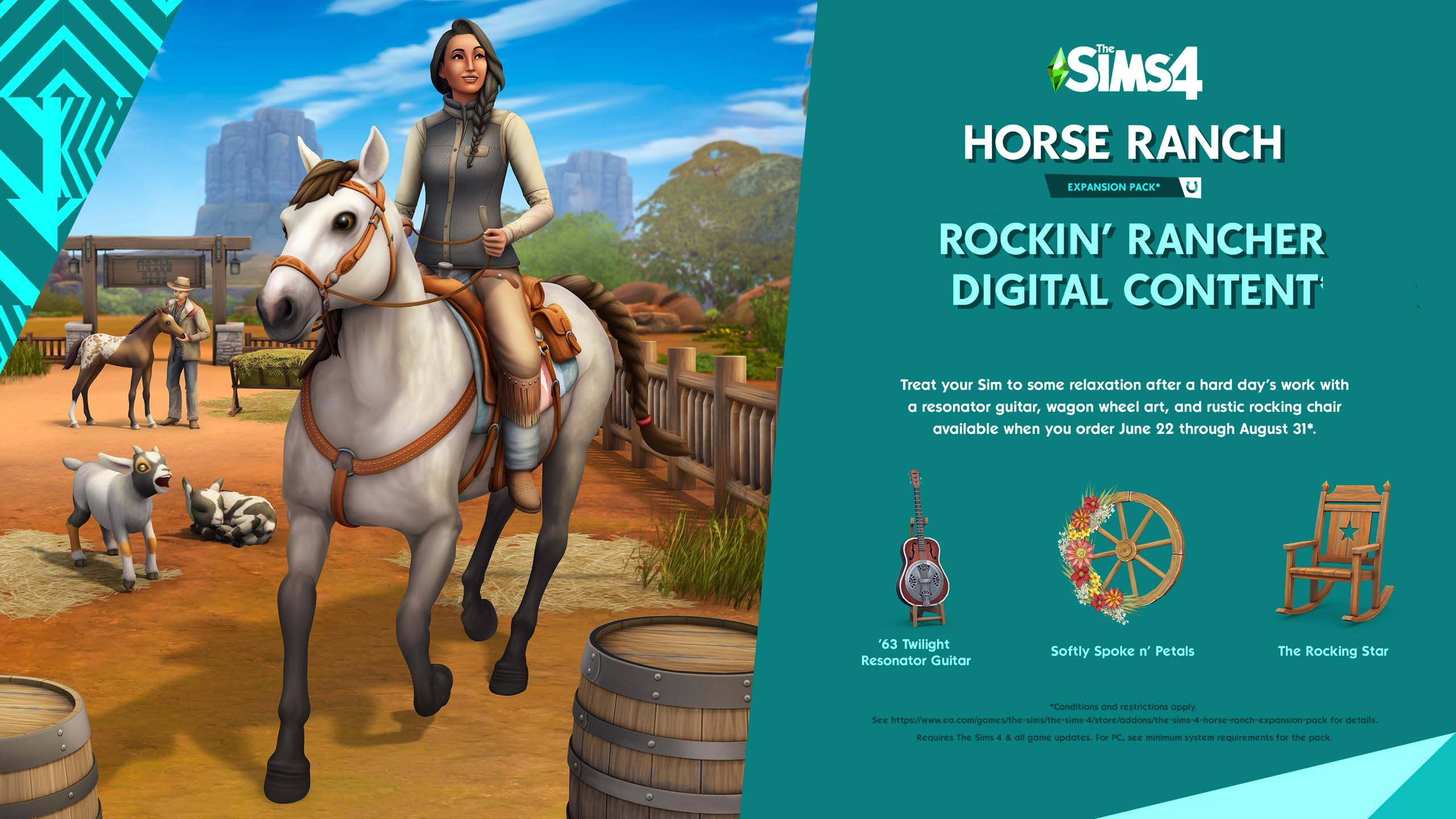 The Sims 4 - Horse Ranch - Rockin' Rancher DLC Origin CD Key, 2.12$