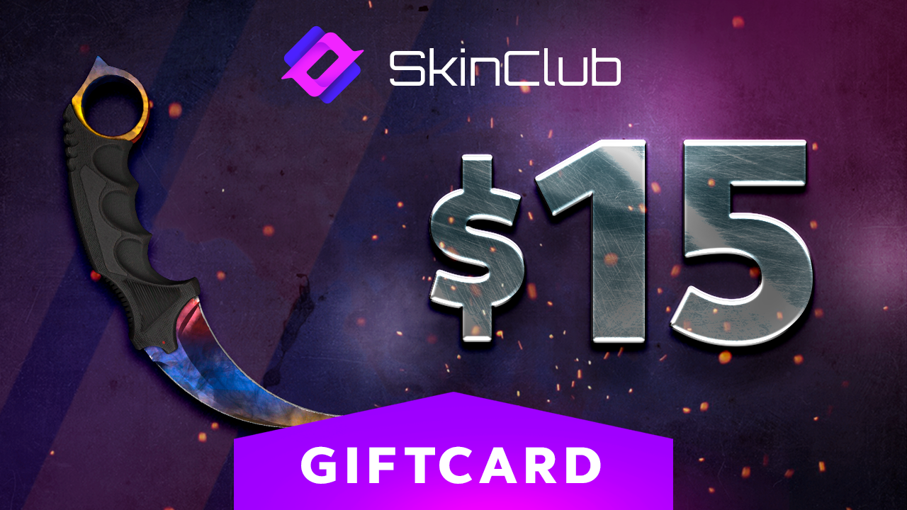 Skin.Club $15 Gift Card, 17.45$