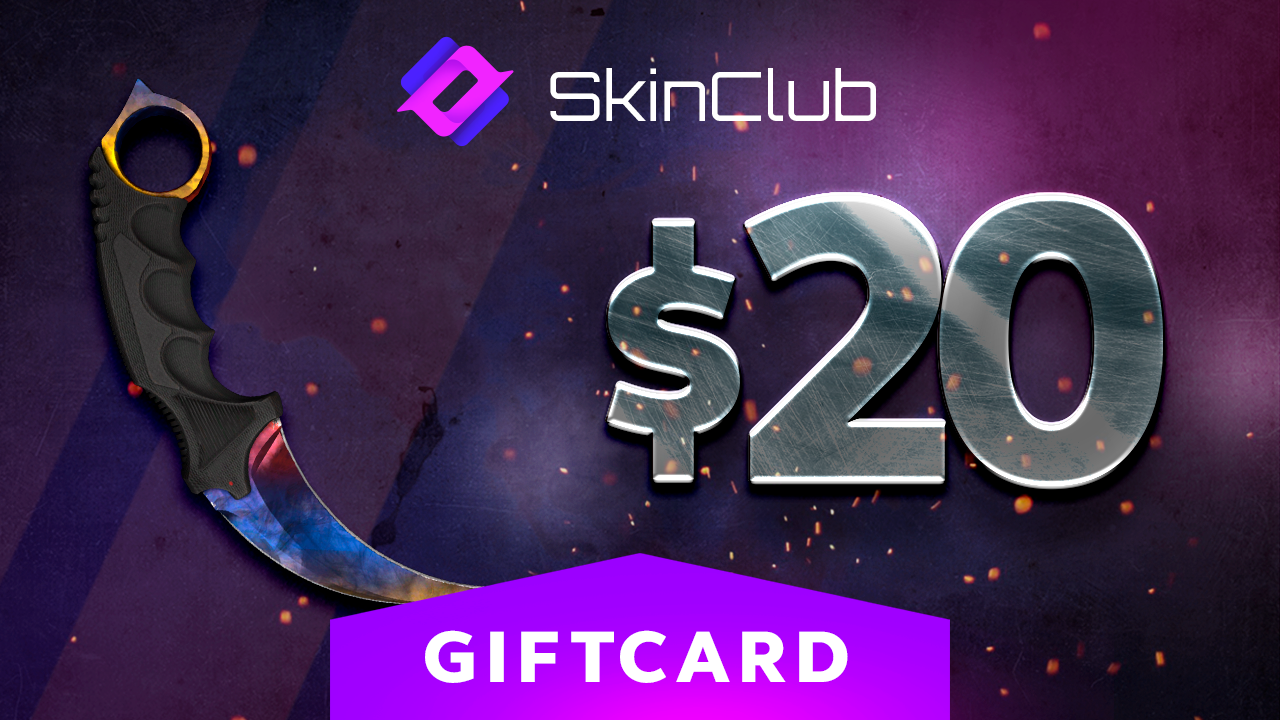 Skin.Club $20 Gift Card, 23.23$