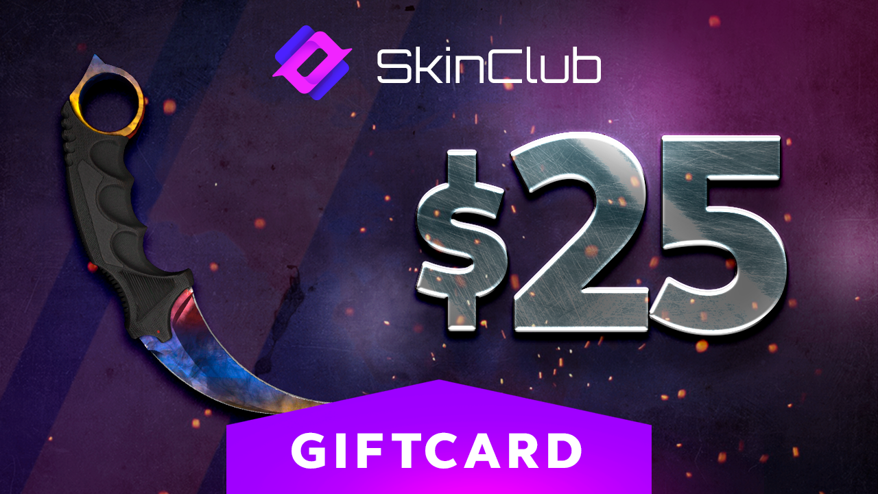 Skin.Club $25 Gift Card, 29.01$