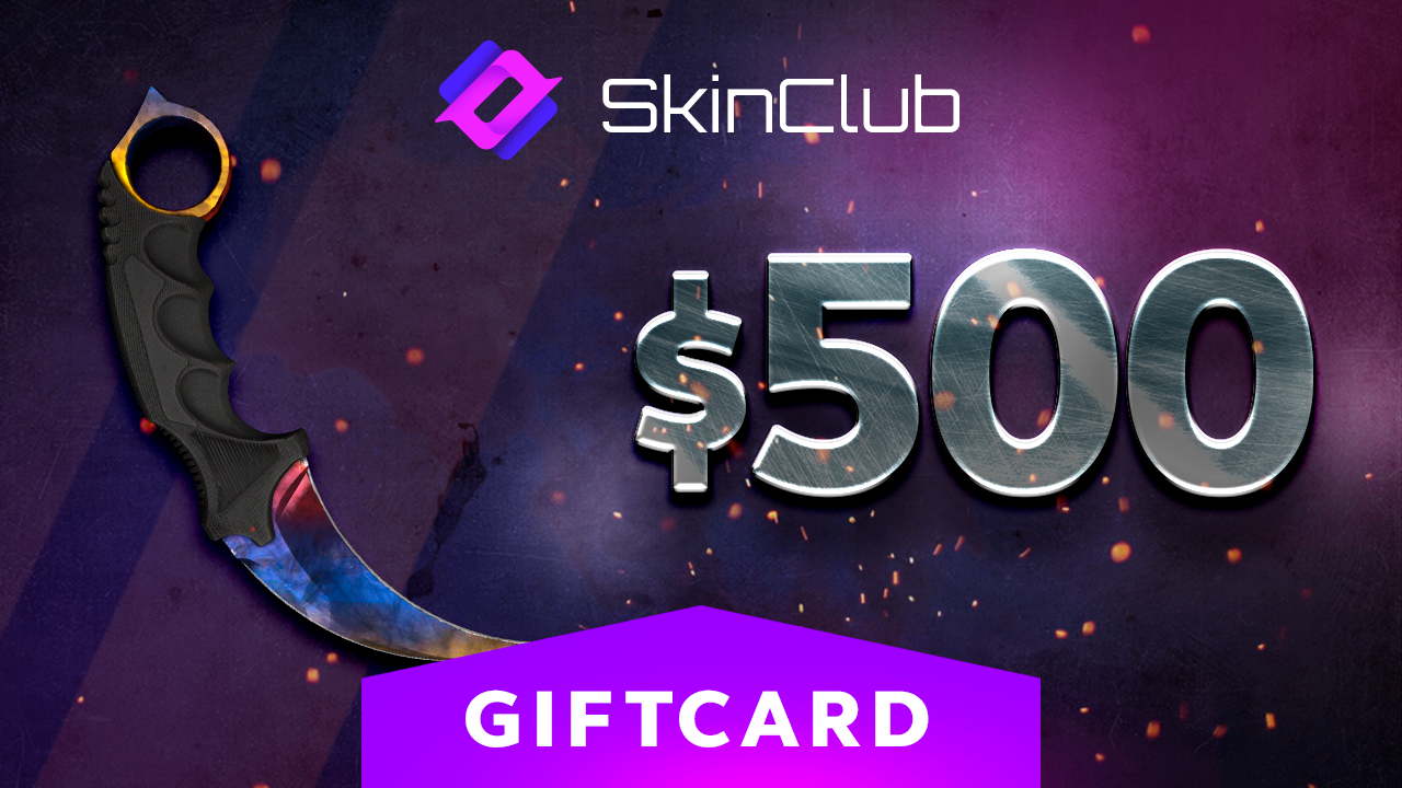 Skin.Club $500 Gift Card, 578.08$