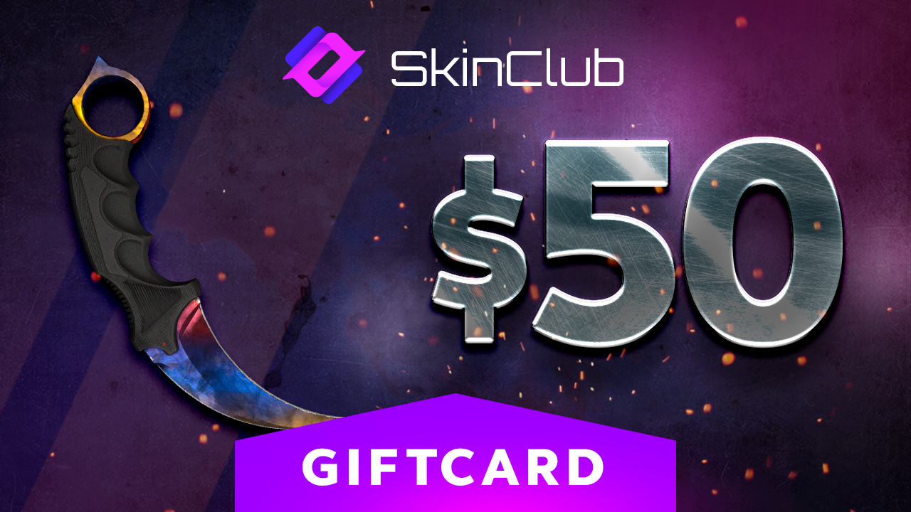 Skin.Club $50 Gift Card, 57.91$