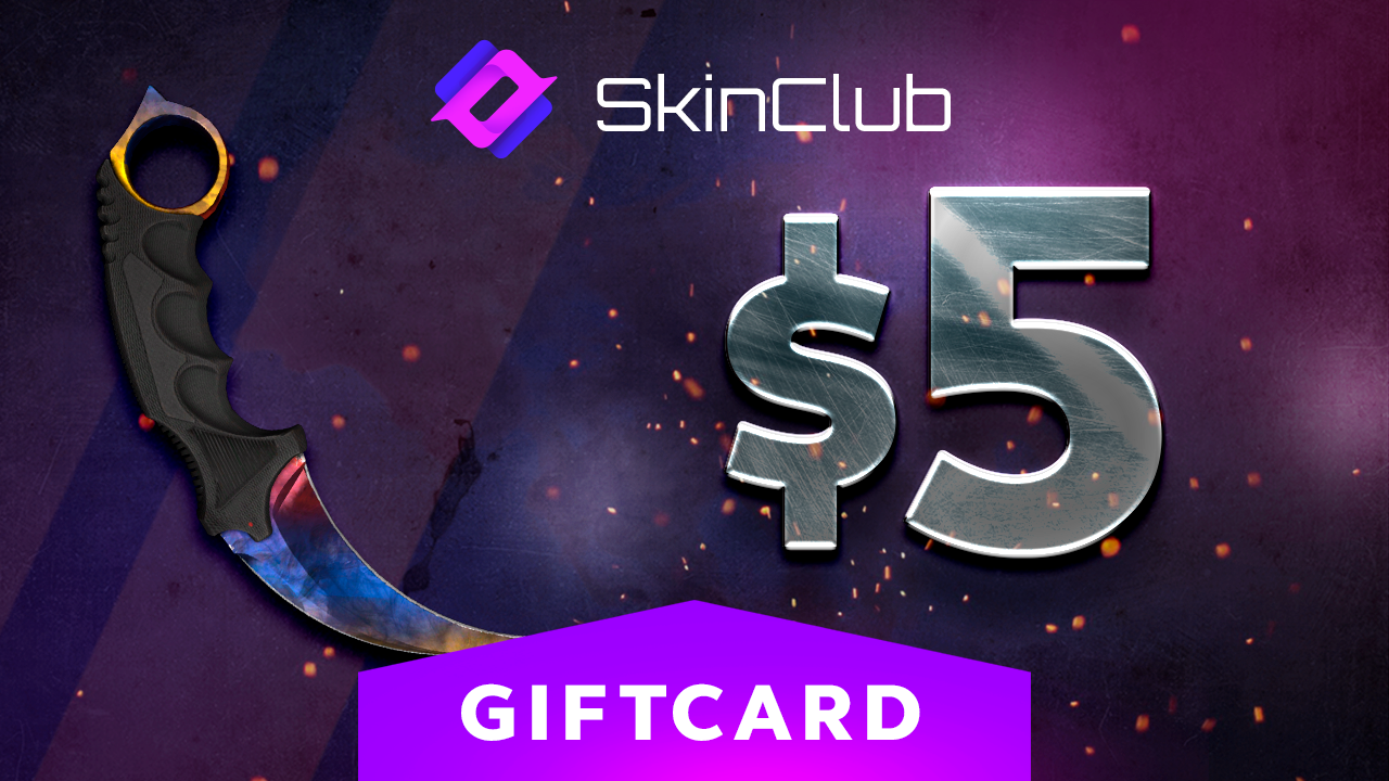 Skin.Club $5 Gift Card, 5.89$
