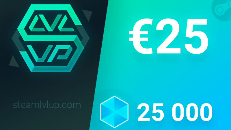 SteamlvlUP €25 Gift Code, 26.1$